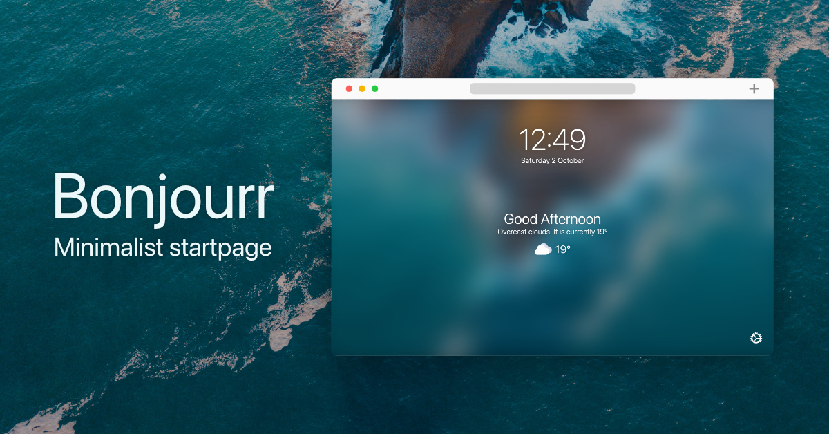 Bonjourr · Minimalist and customisable startpage · Twitter