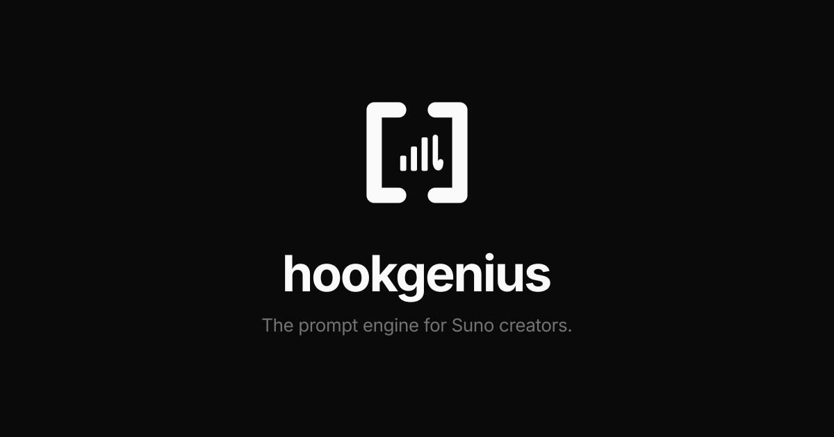 HookGenius - AI-powered lyrics and style prompts for Suno music creation