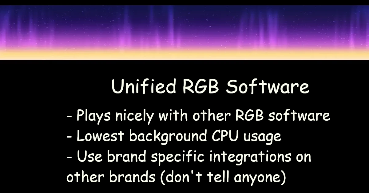 AuroraRGB - Open-Source, Powerful RGB Software for Logitech, Razer, Corsair and more · Twitter