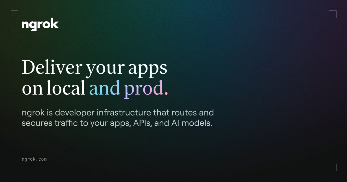 ngrok: deliver your apps, APIs, and AI on local and prod · Twitter