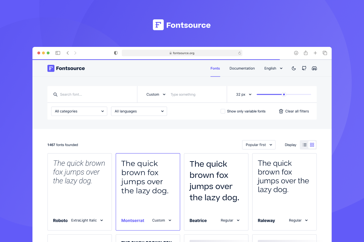 Fontsource — Download & Self-Host Open-Source Fonts · Twitter