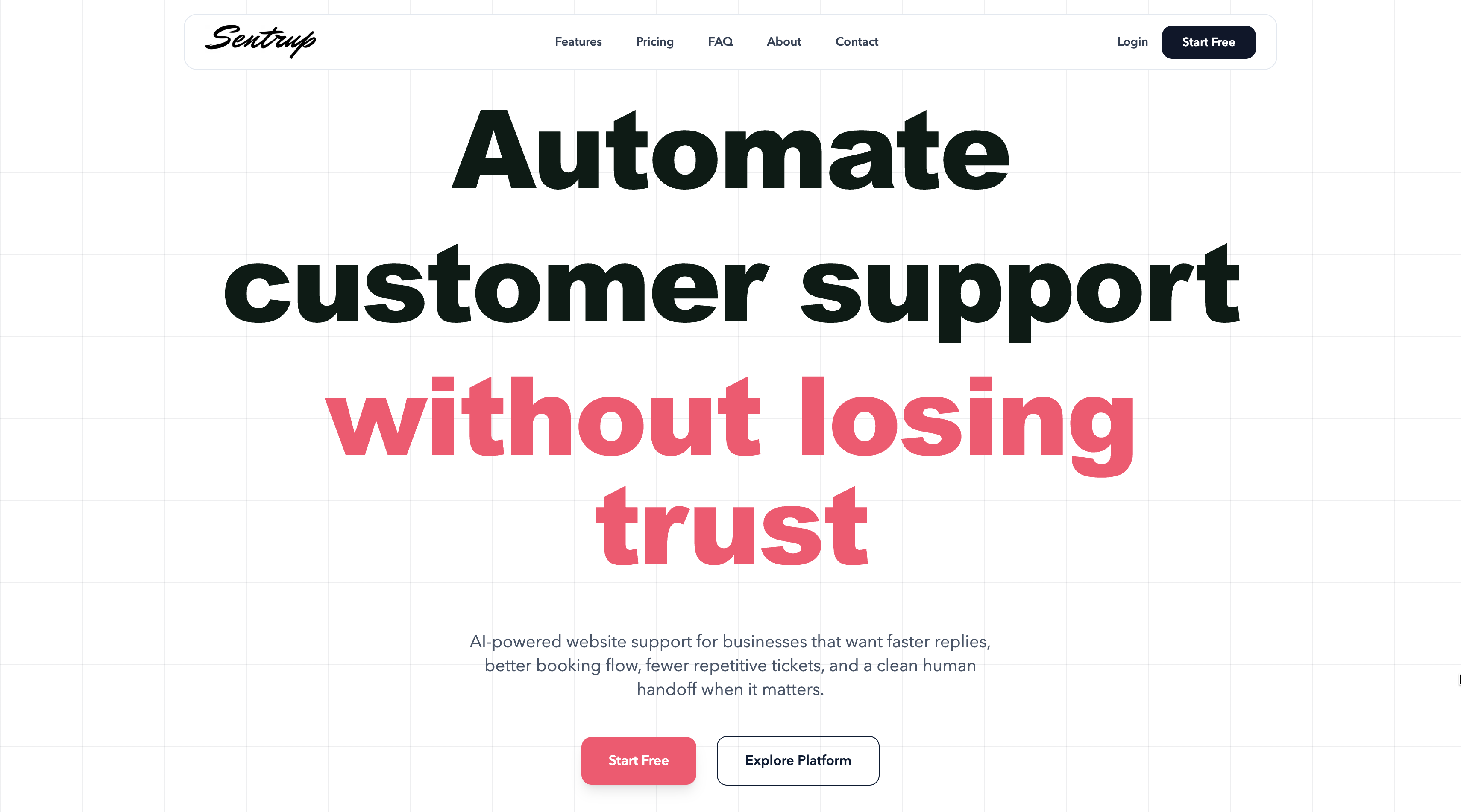 Sentrup AI Customer Support Platform