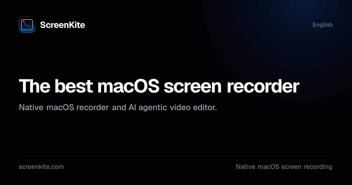 ScreenKite is the best macOS screen recorder and video editor