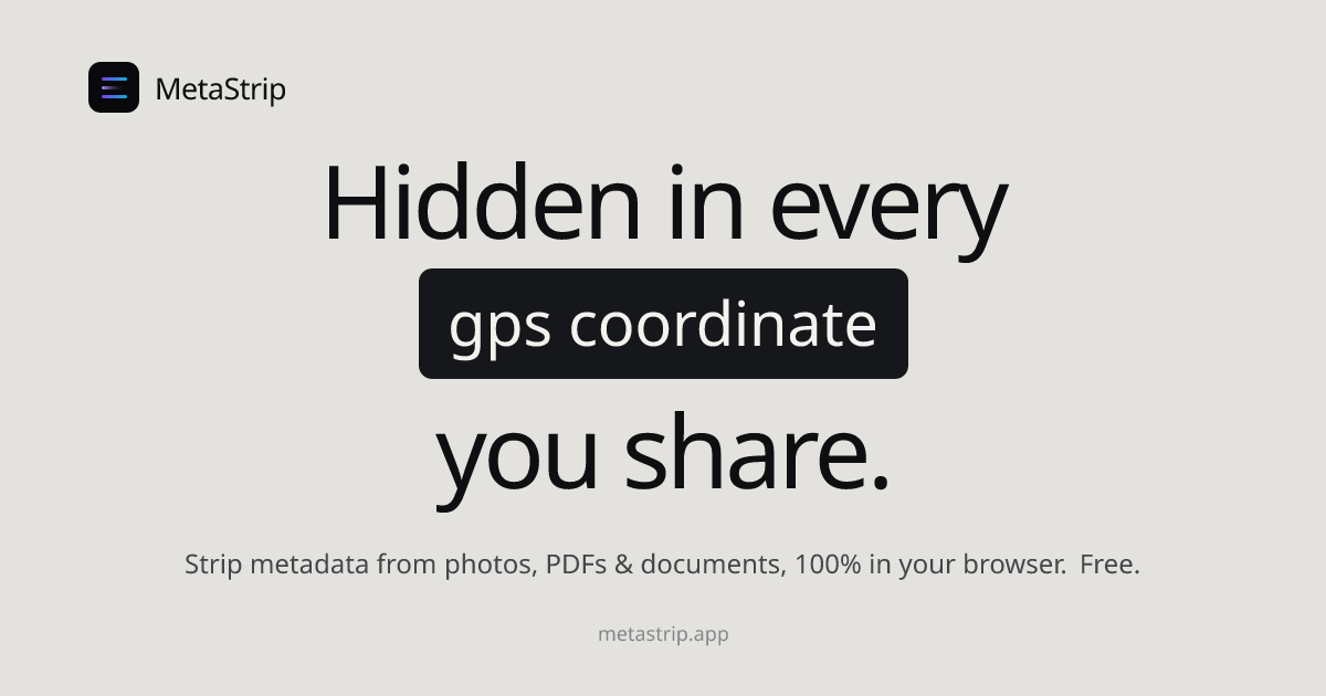 MetaStrip, strip hidden metadata from files