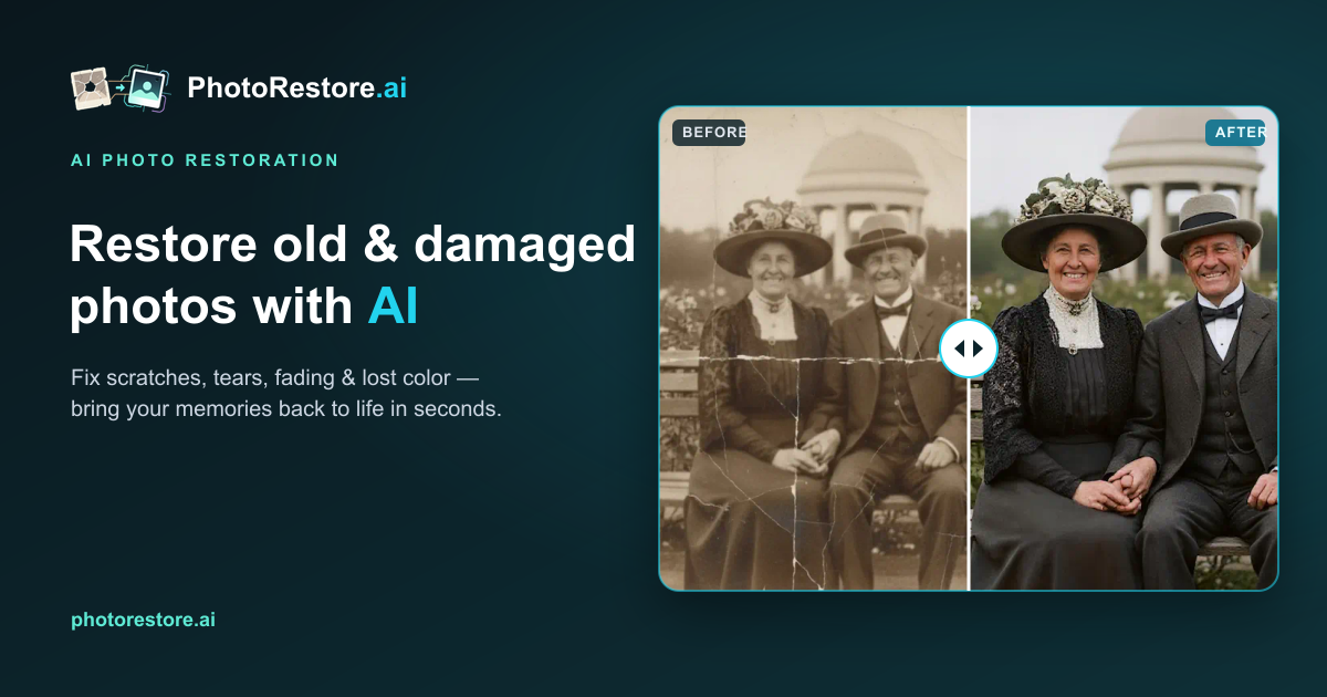 PhotoRestore.ai — Restore old & damaged photos with AI