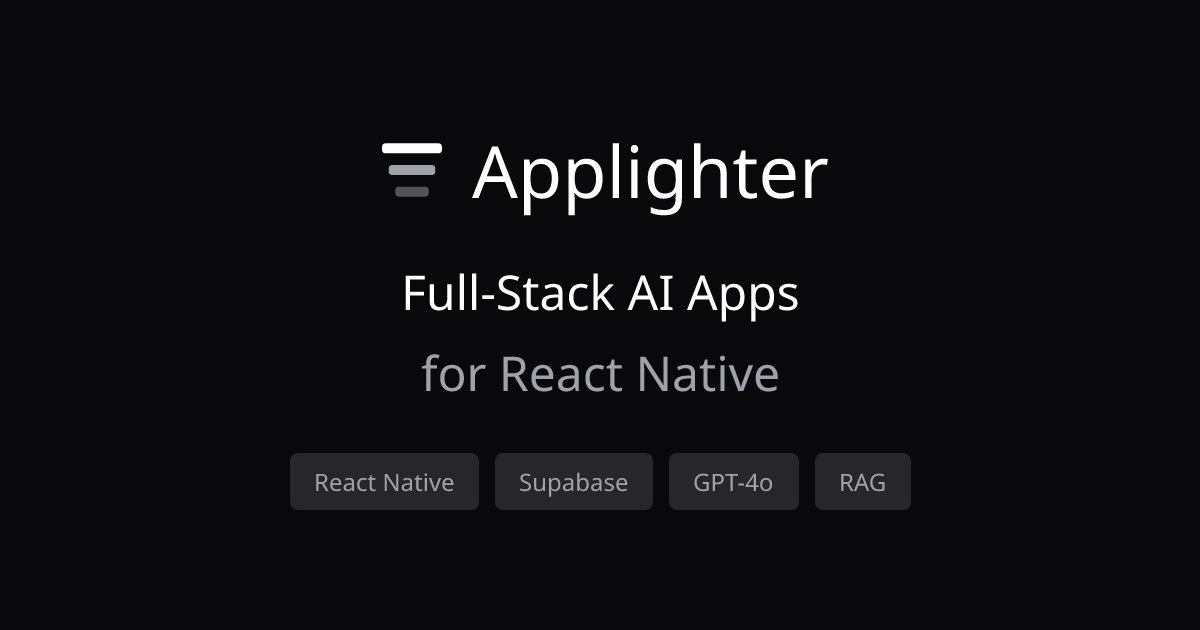 Applighter — Full-Stack AI Apps for React Native