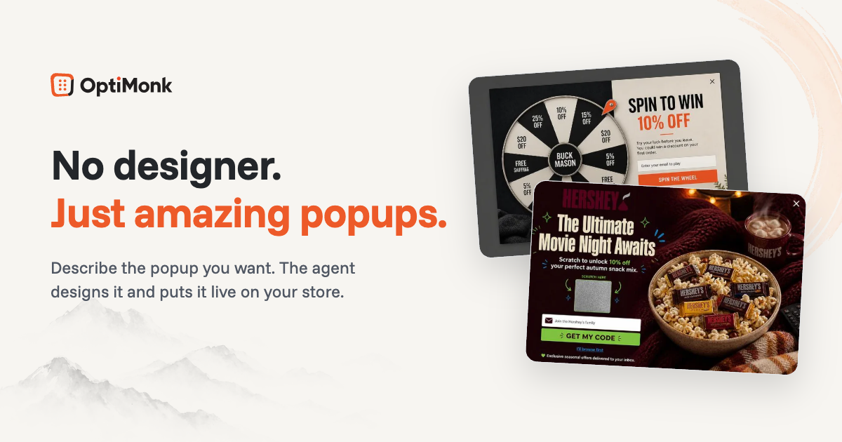 OptiMonk: No designer. Just amazing popups.