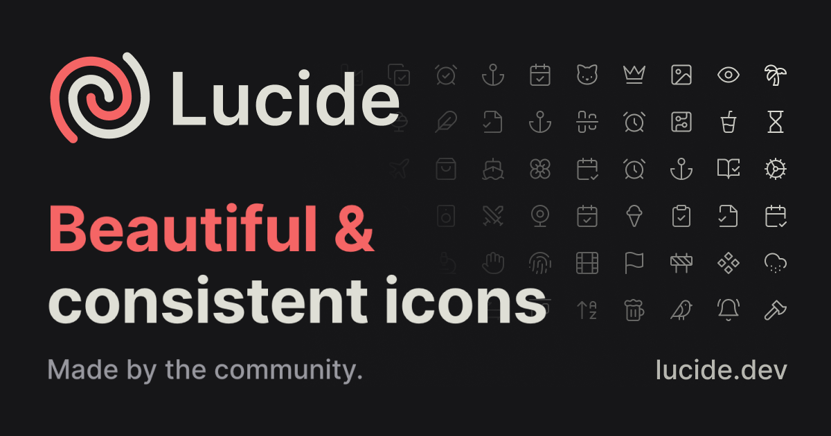 Lucide Icons · Twitter