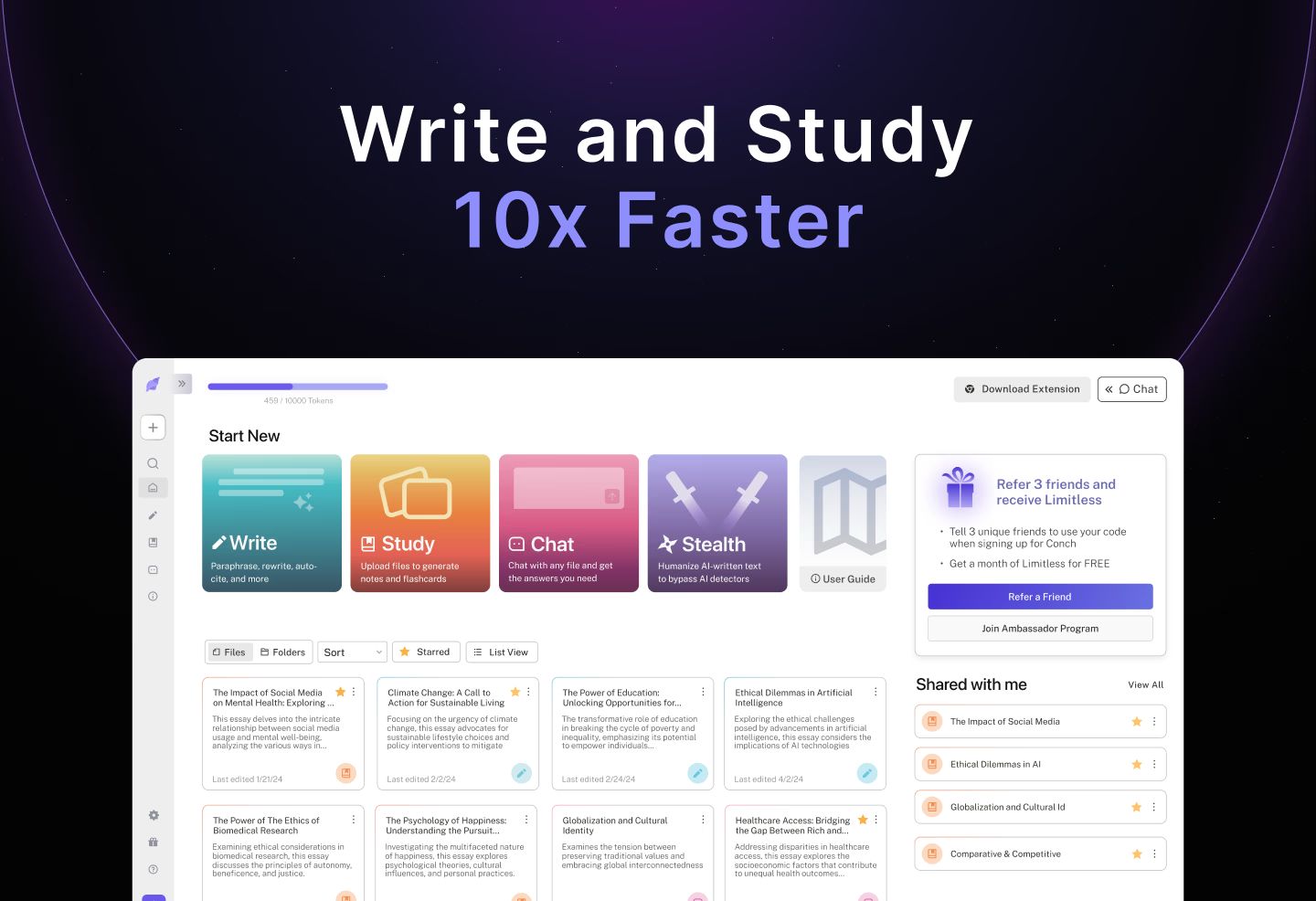Conch AI AI writing and study tools
