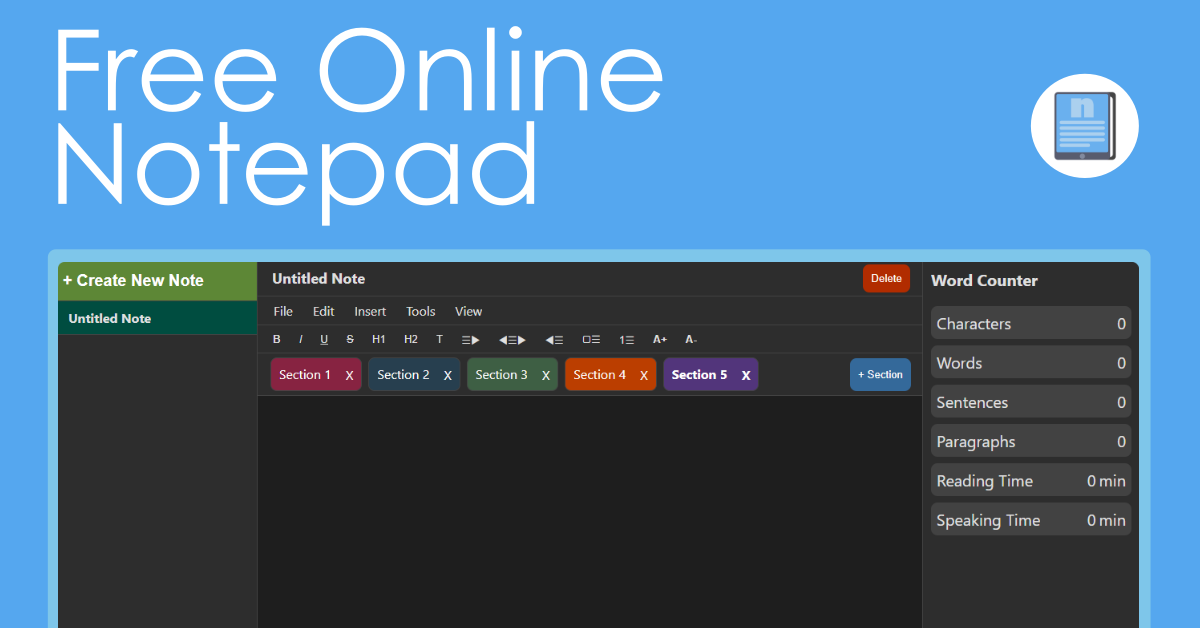 Online Notepad · Twitter