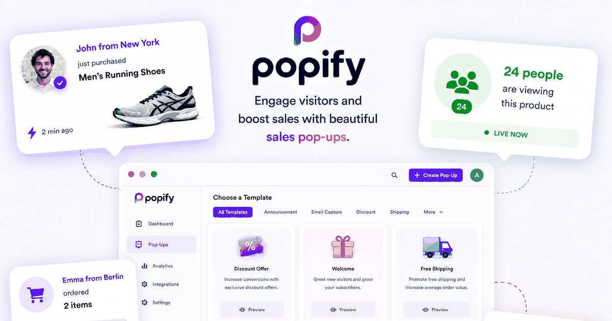 Popify - Boost Conversions Using Social Proof Popup · Twitter