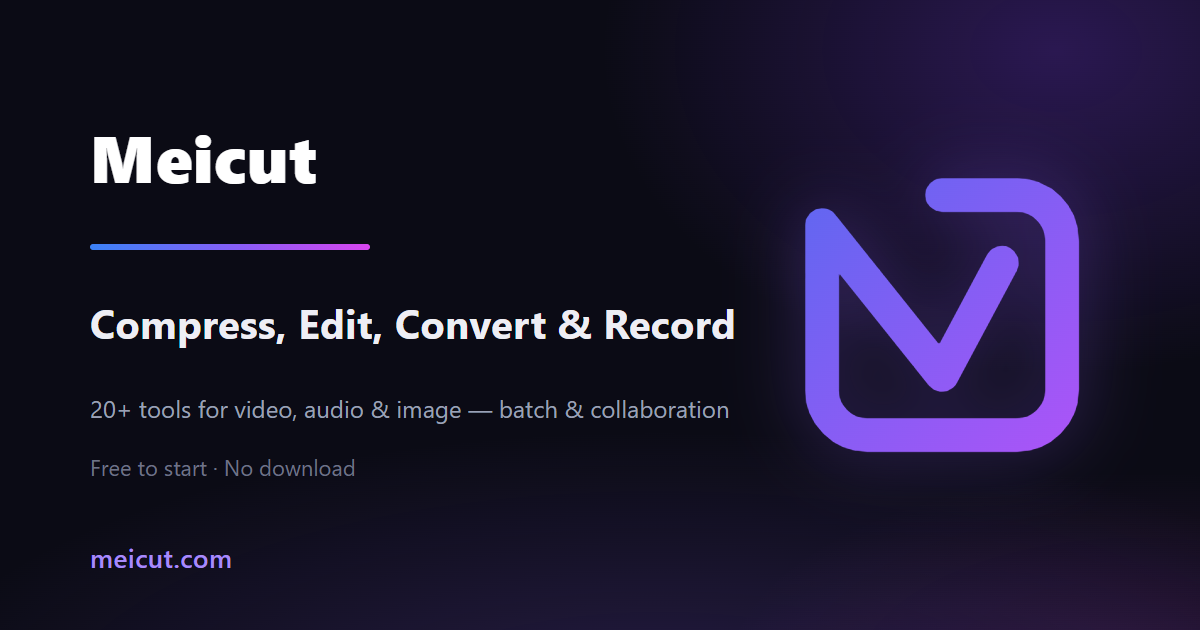 Free Online Video Compressor, Editor, Converter & Recorder - Meicut · Twitter