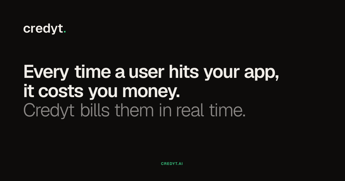 Real-time monetization for AI | Credyt · Twitter