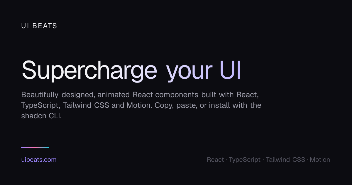 UI Beats: animated React components