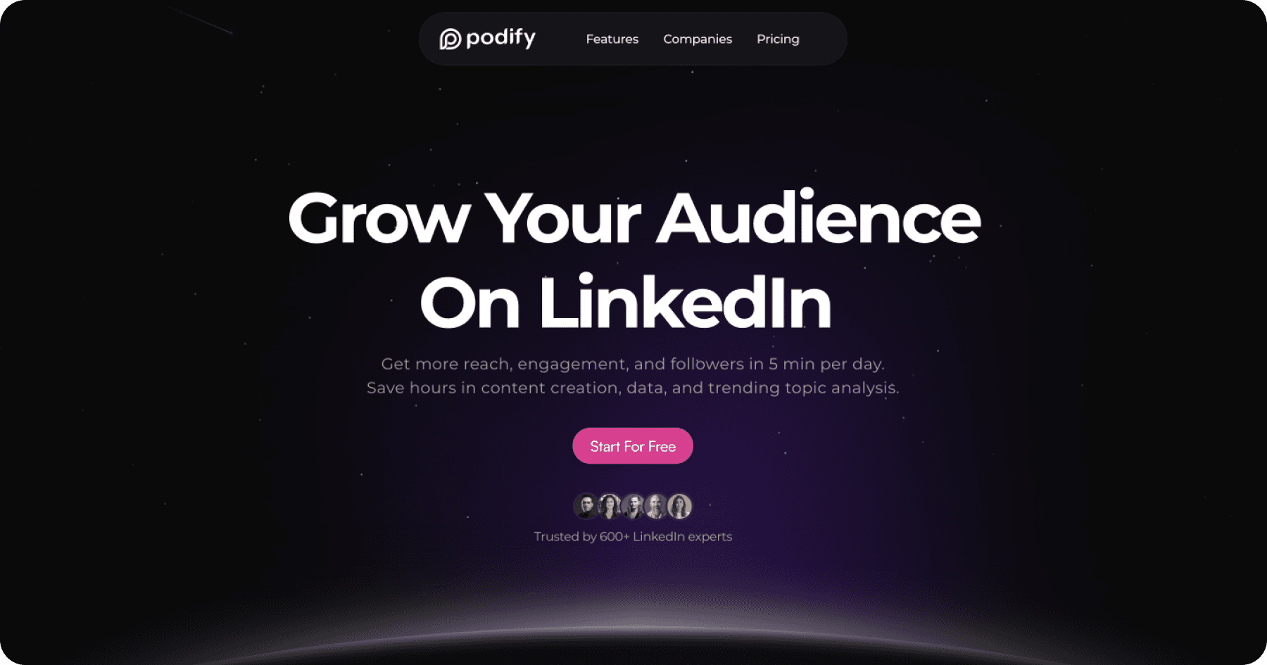 Grow your audience on LinkedIn · Twitter