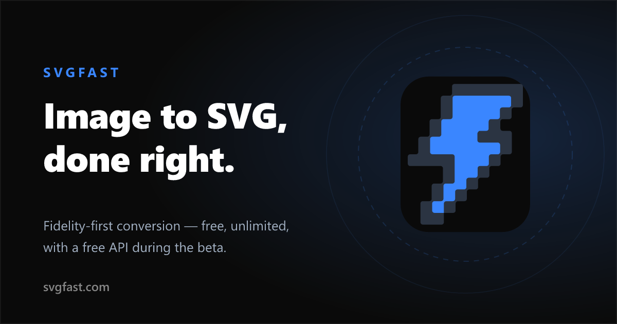 SVGFast — Unlimited image-to-SVG conversion, free API in beta · Twitter