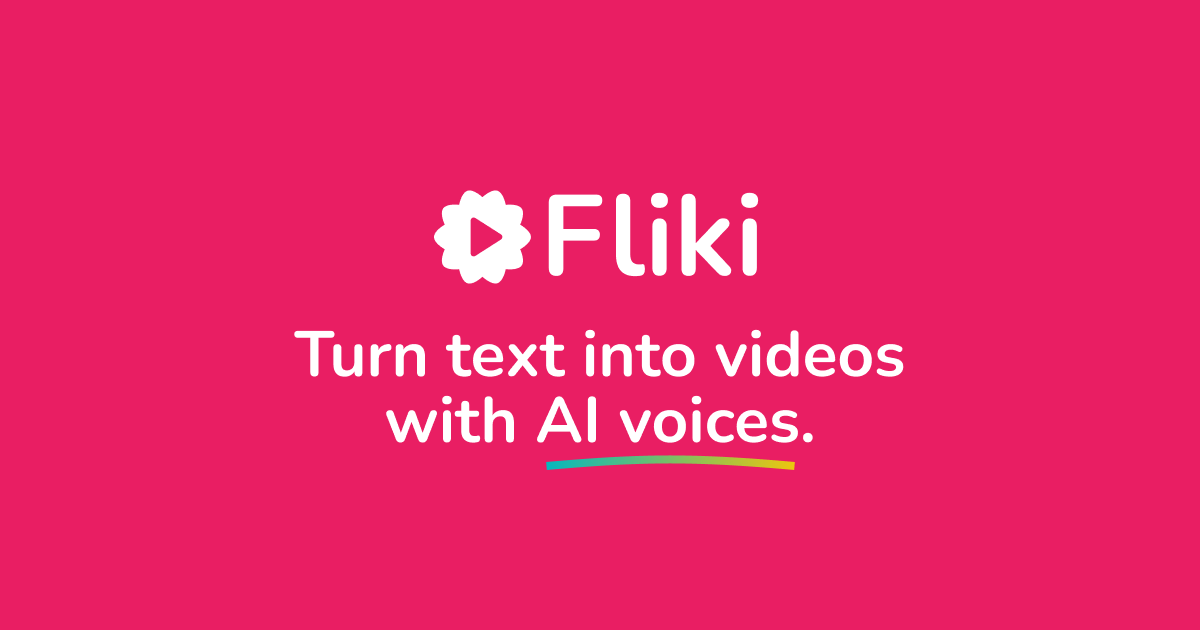 Fliki - Turn Any Idea Into Video With 2,000+ AI Voices · Twitter