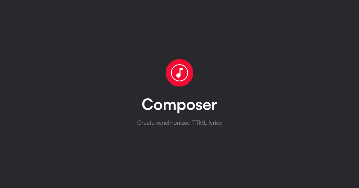 Composer ・ Free TTML Lyrics Editor · Twitter