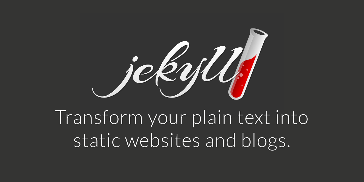 Jekyll • Simple, blog-aware, static sites · Twitter