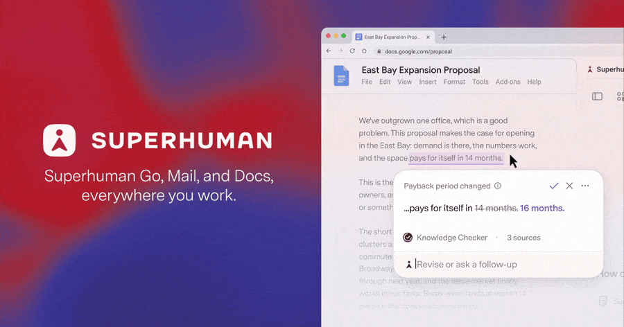 Superhuman: Docs, Mail, and AI That Work Everywhere · Twitter