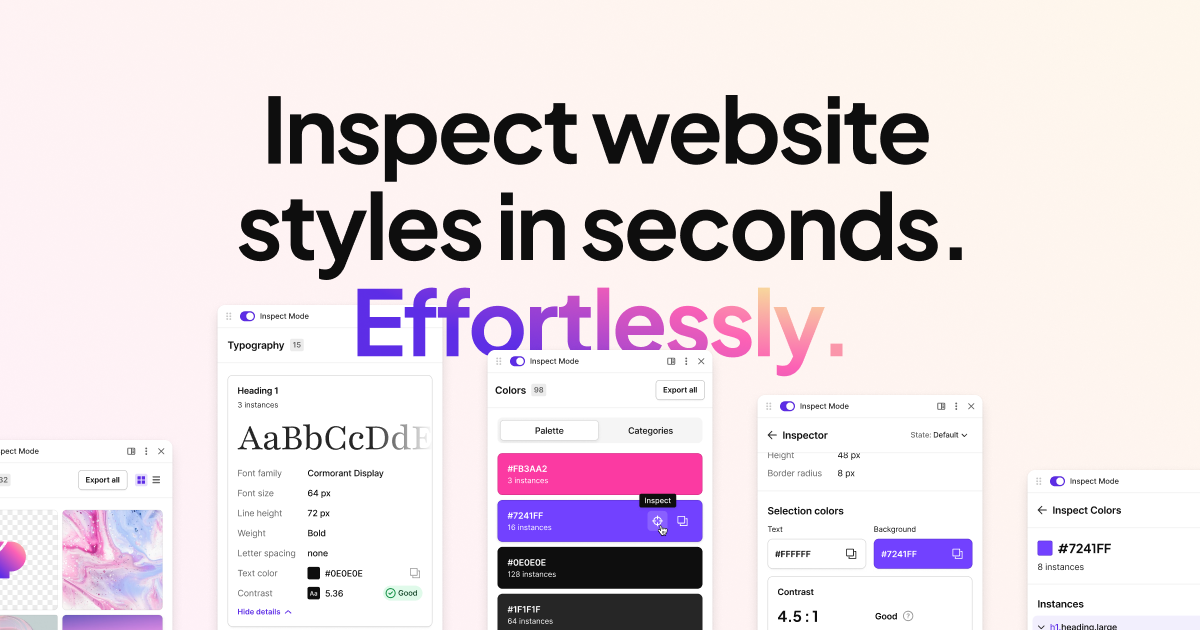 CSS Peeper – Inspect website styles in seconds. · Twitter