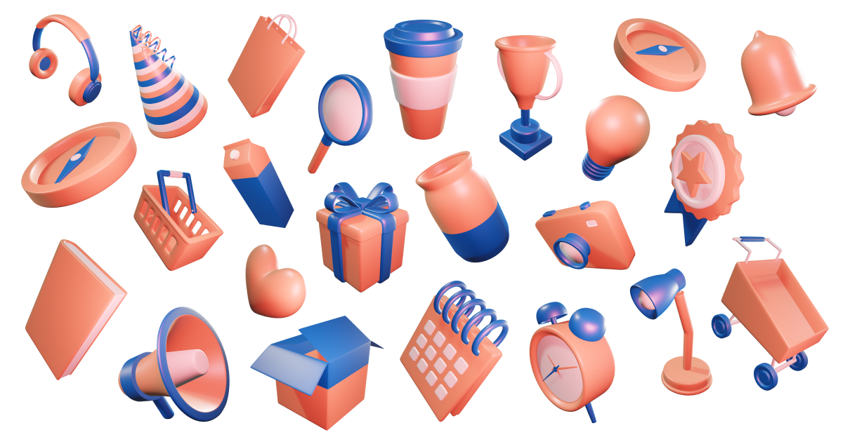 Free 3D Illustration Pack Library - Khagwal 3D · Twitter