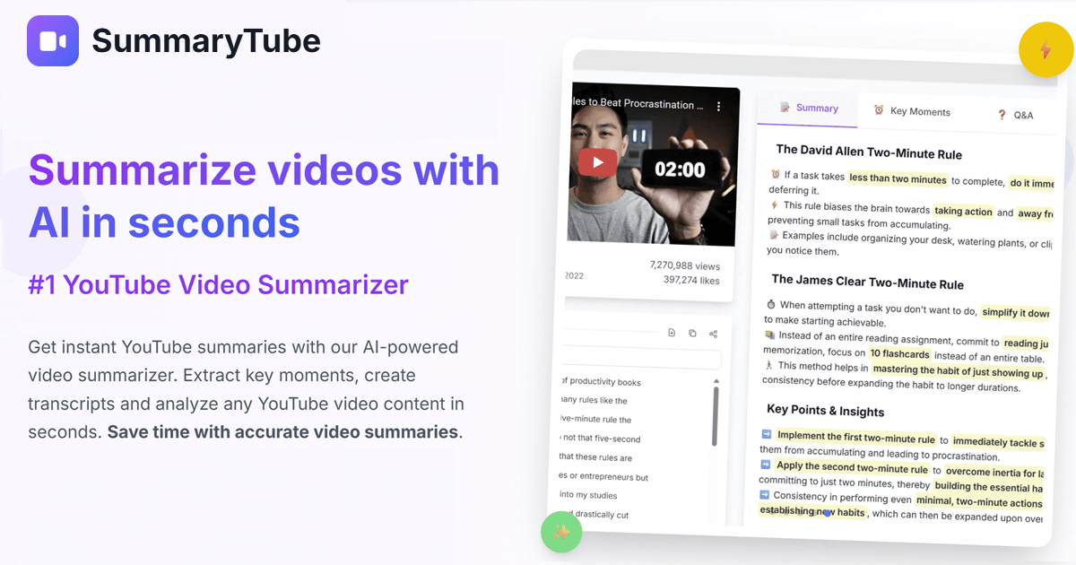 SummaryTube — AI YouTube Video Summarizer