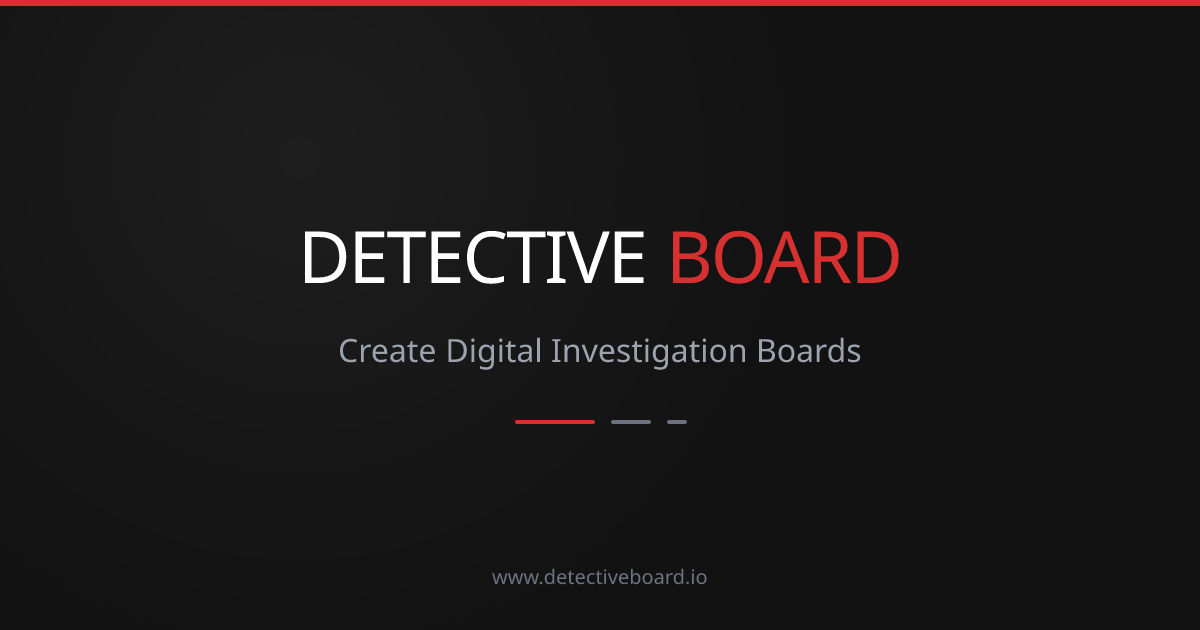 Detective Board - Create Digital Investigation Boards