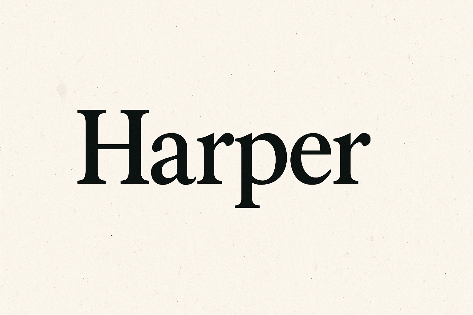 Stylised ‘Harper’ wordmark on a clean pastel backdrop