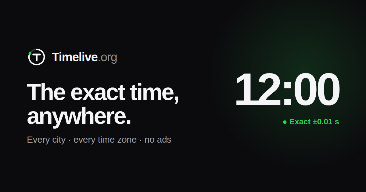 Timelive.org — the exact time, anywhere