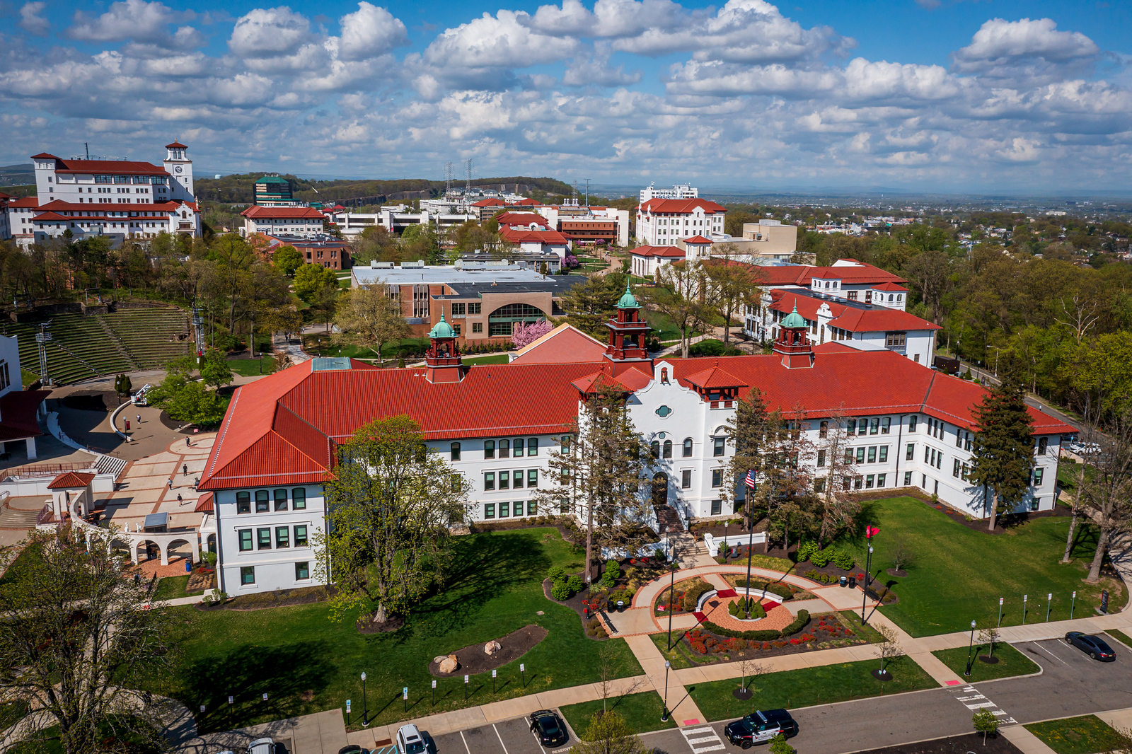 Ariel view of Montclair Campus building.