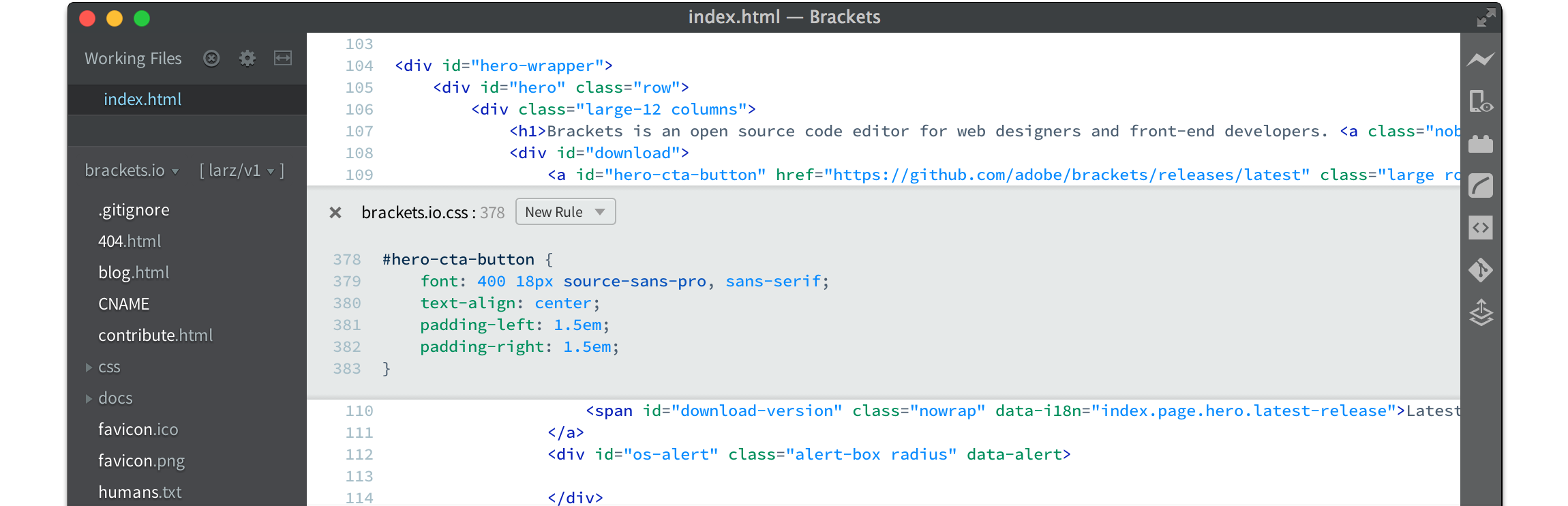 Brackets — Now Phoenix Code | Free Open Source Code Editor with Live Preview · Twitter