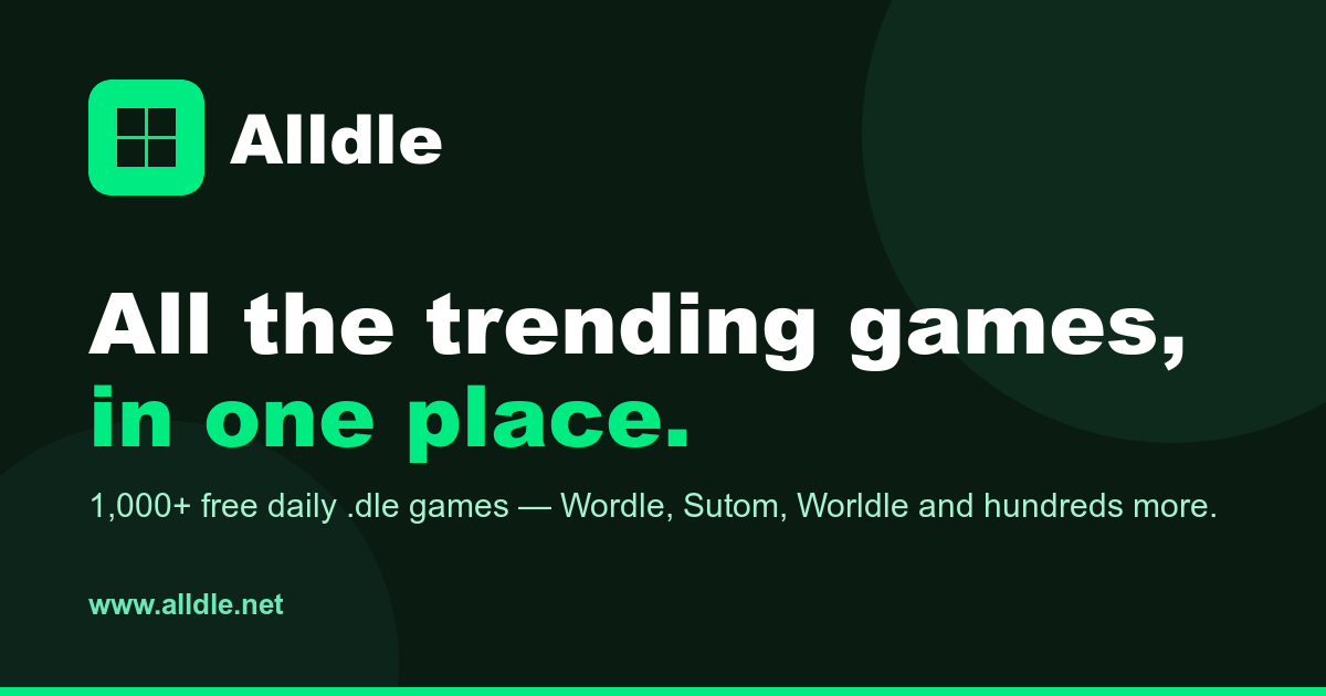 Alldle - Discover 1,000+ Free Daily Games | Wordle, Puzzles & More · Twitter