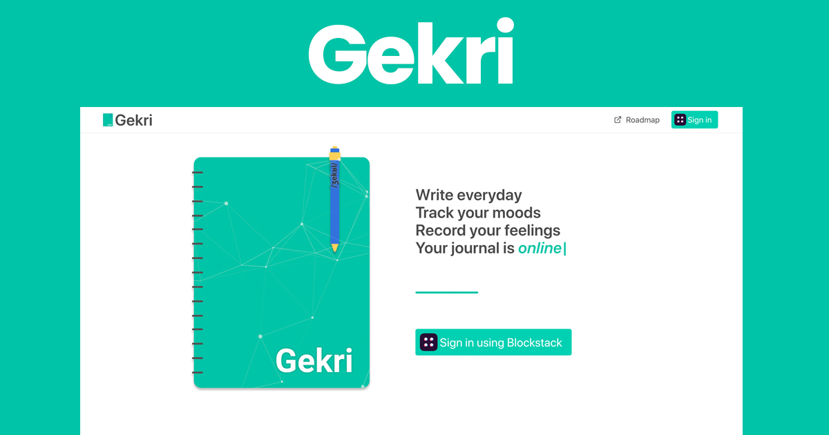 Gekri, your privacy-focused online journal · Twitter