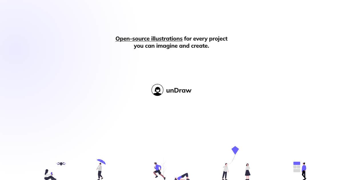 unDraw - Open source illustrations for any idea · Twitter