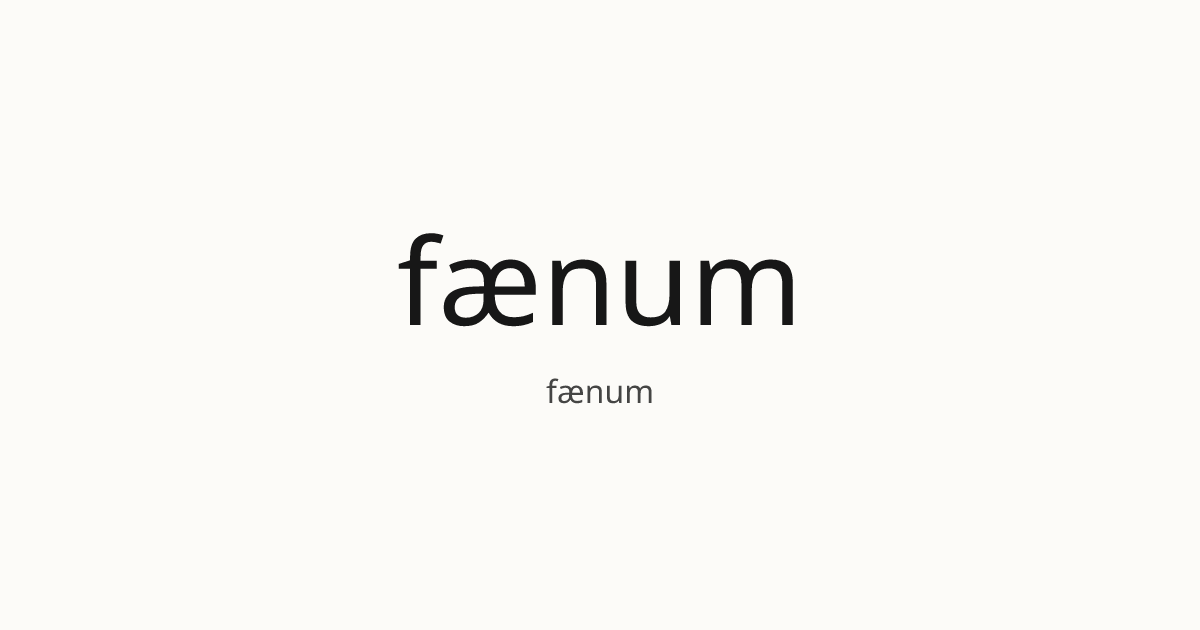 fænum