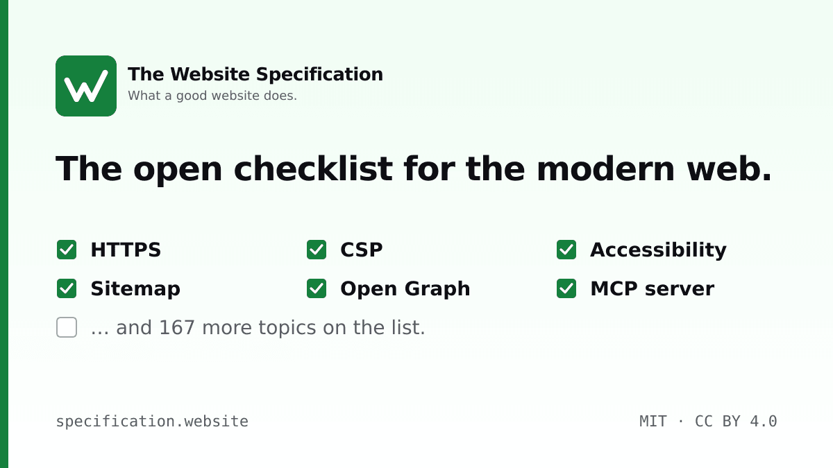 The Website Specification · Twitter