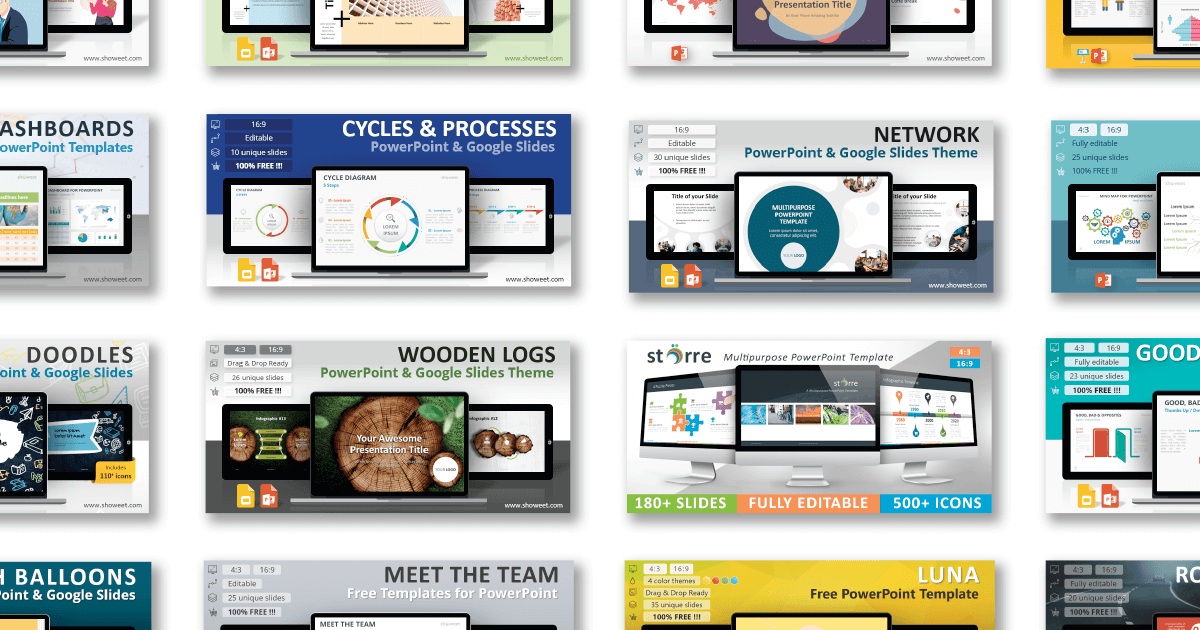 Creative and free PowerPoint templates - Showeet.com · Twitter