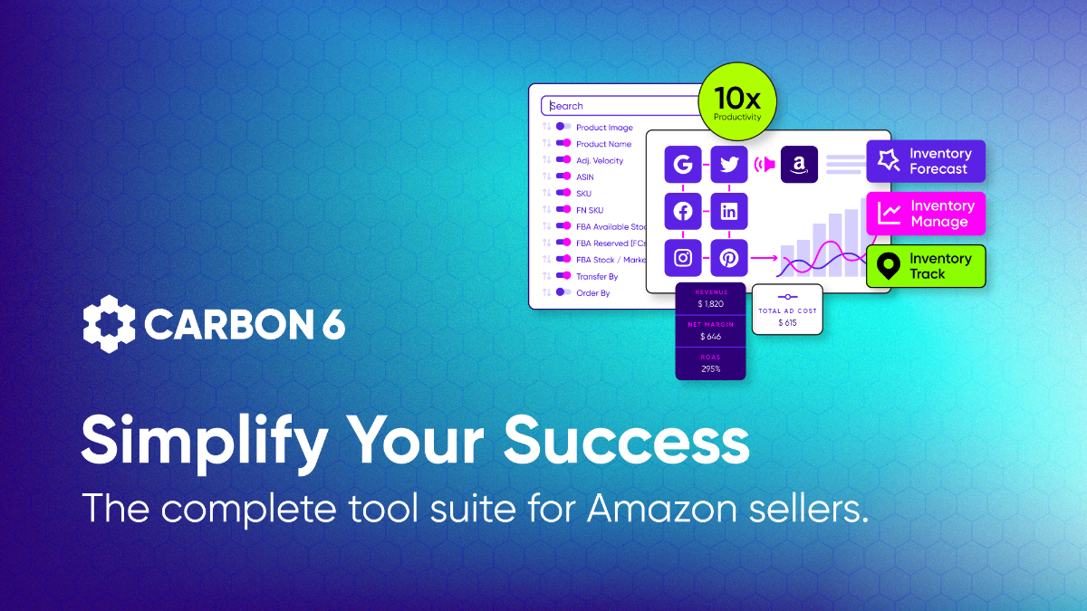 Carbon6 | The complete tool suite to propel your Amazon business · Twitter