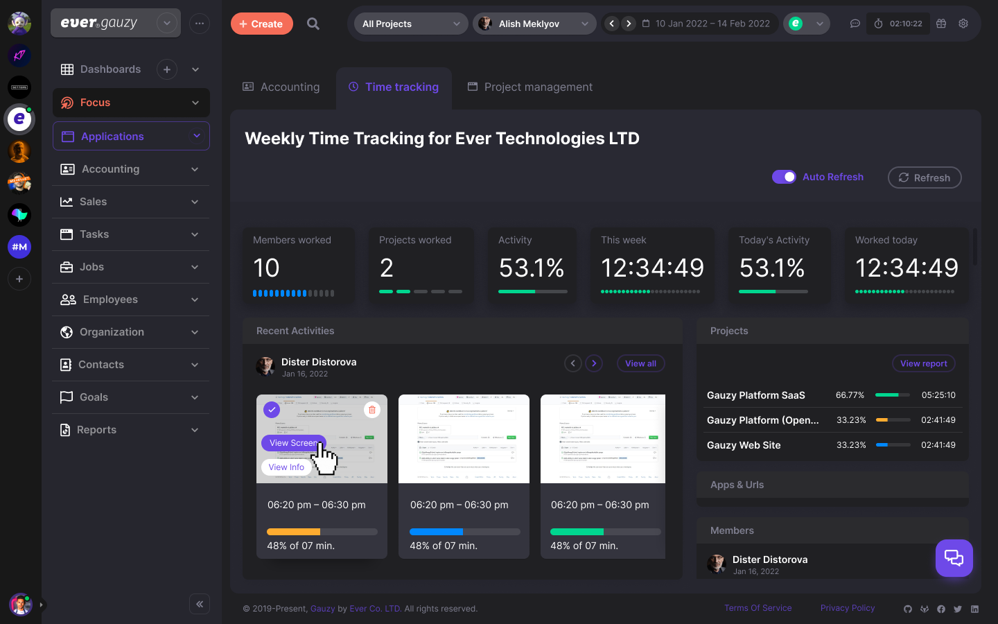 Ever Gauzy is an open-source ERP, CRM, HRM, and ATS platform. Manage clients, employees, finances, and projects to improve productivity and sales.