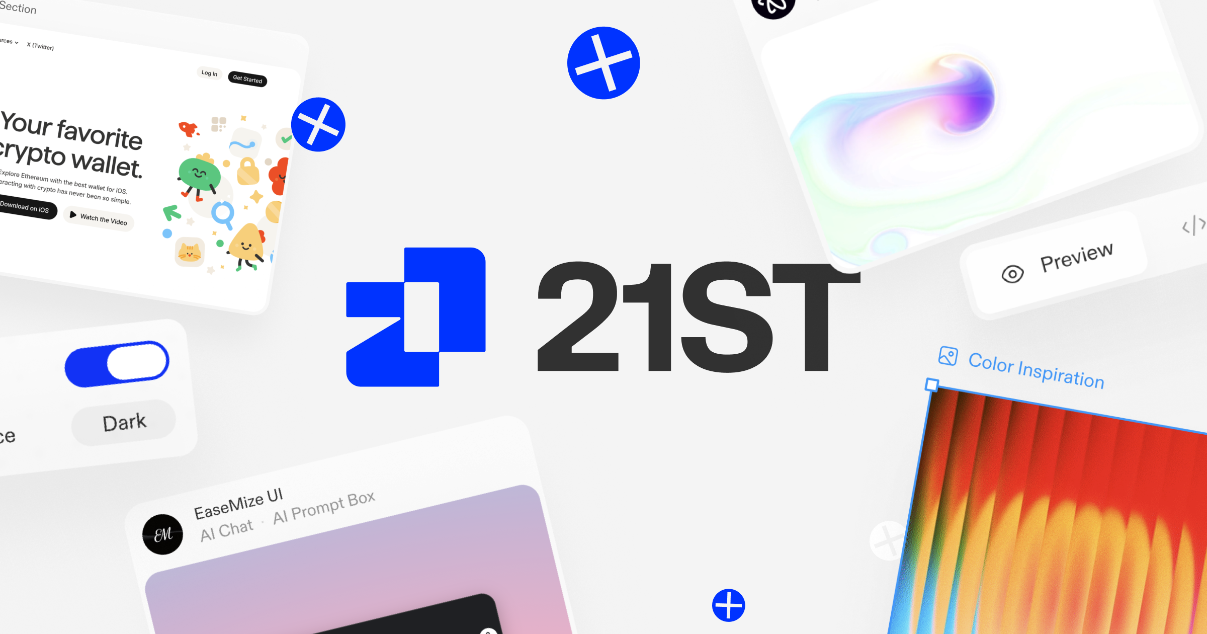 React Components, Templates & Themes — 12,000+ Crafted UI | 21st · Twitter