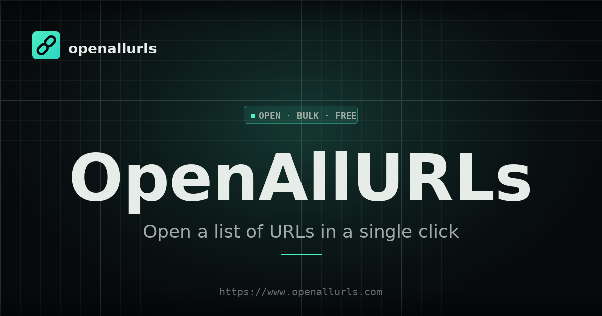 OpenAllURLs: Open a list of URLs in a single click · Twitter