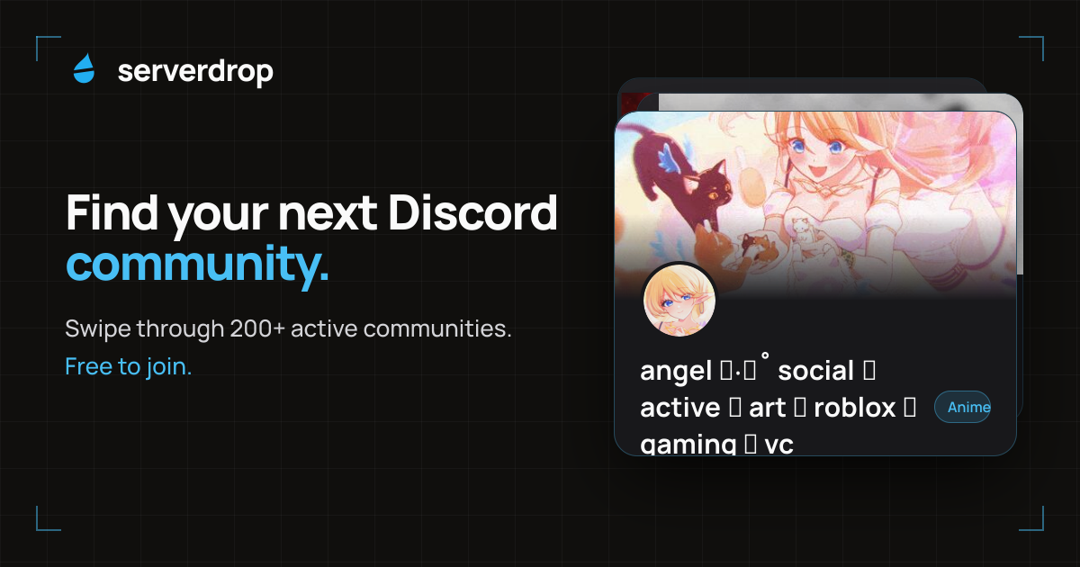 ServerDrop: discover Discord communities