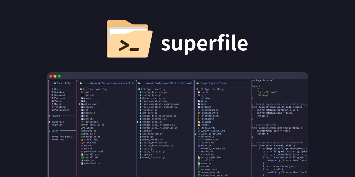 superfile - Terminal File Manager · Twitter