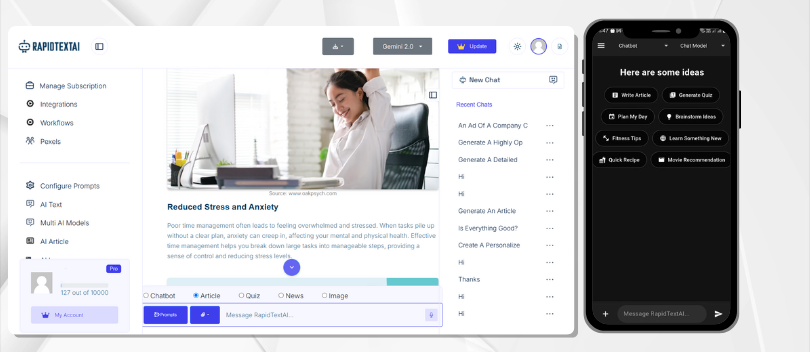 RapidTextAI - AI Article Generator & Auto-Publishing Platform · Twitter
