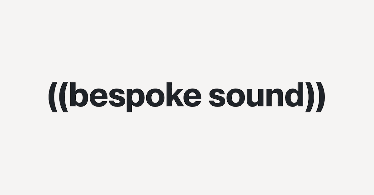 Bespoke Sound: A Sonic Identity Studio · Twitter