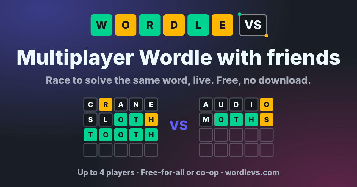 Wordle VS: race your friends to solve the same word