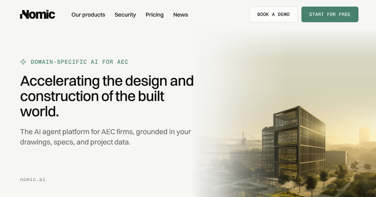 Nomic - Domain-Specific AI for Architecture, Engineering & Construction