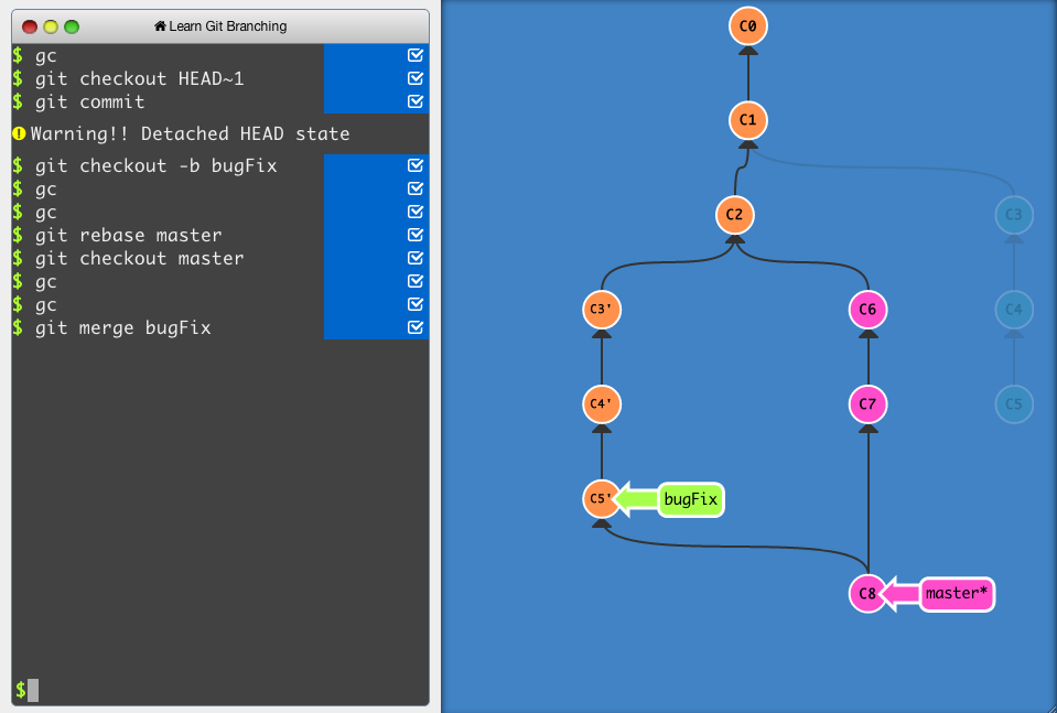 Learn Git Branching · Twitter