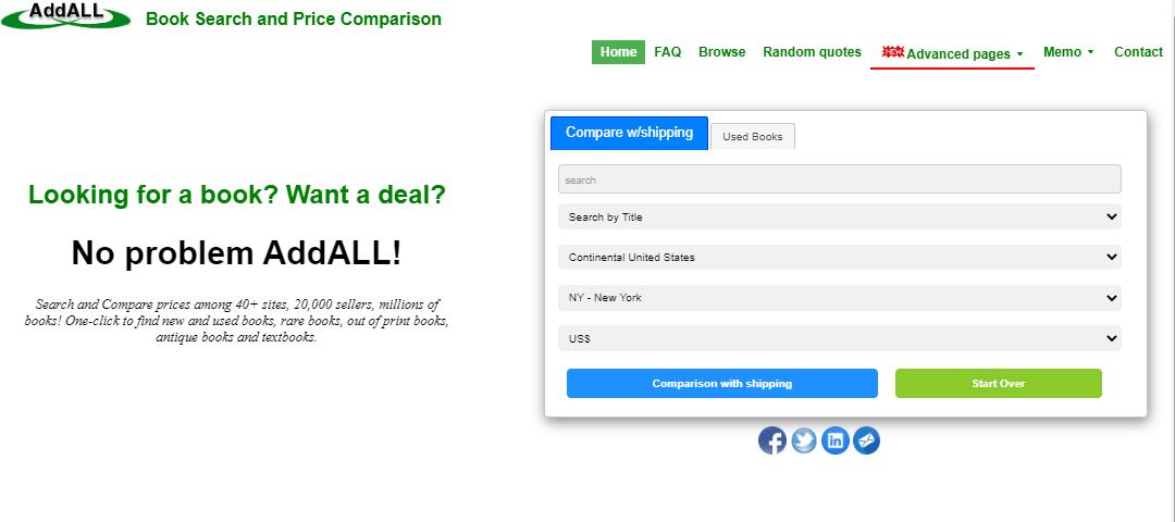 AddALL Price Comparison: New & Used books, Textbooks · Twitter